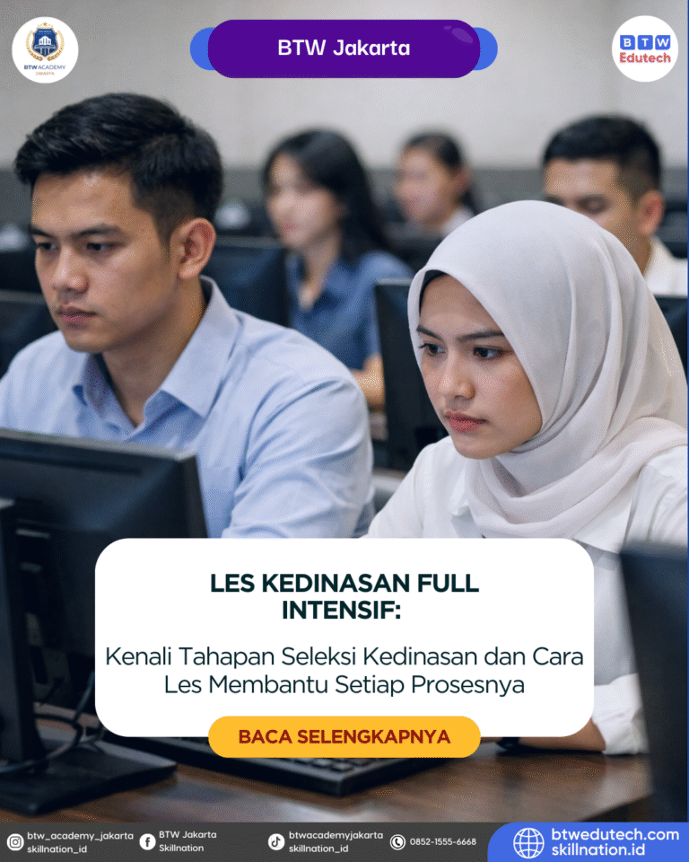 Kenali tahapan seleksi sekolah kedinasan mulai dari administrasi hingga tes akhir. Pelajari bagaimana les kedinasan membantu setiap proses agar peluang lolos semakin besar.