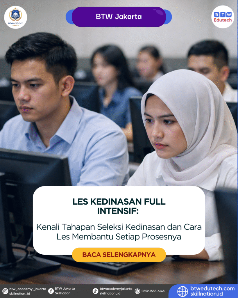 Kenali tahapan seleksi sekolah kedinasan mulai dari administrasi hingga tes akhir. Pelajari bagaimana les kedinasan membantu setiap proses agar peluang lolos semakin besar.